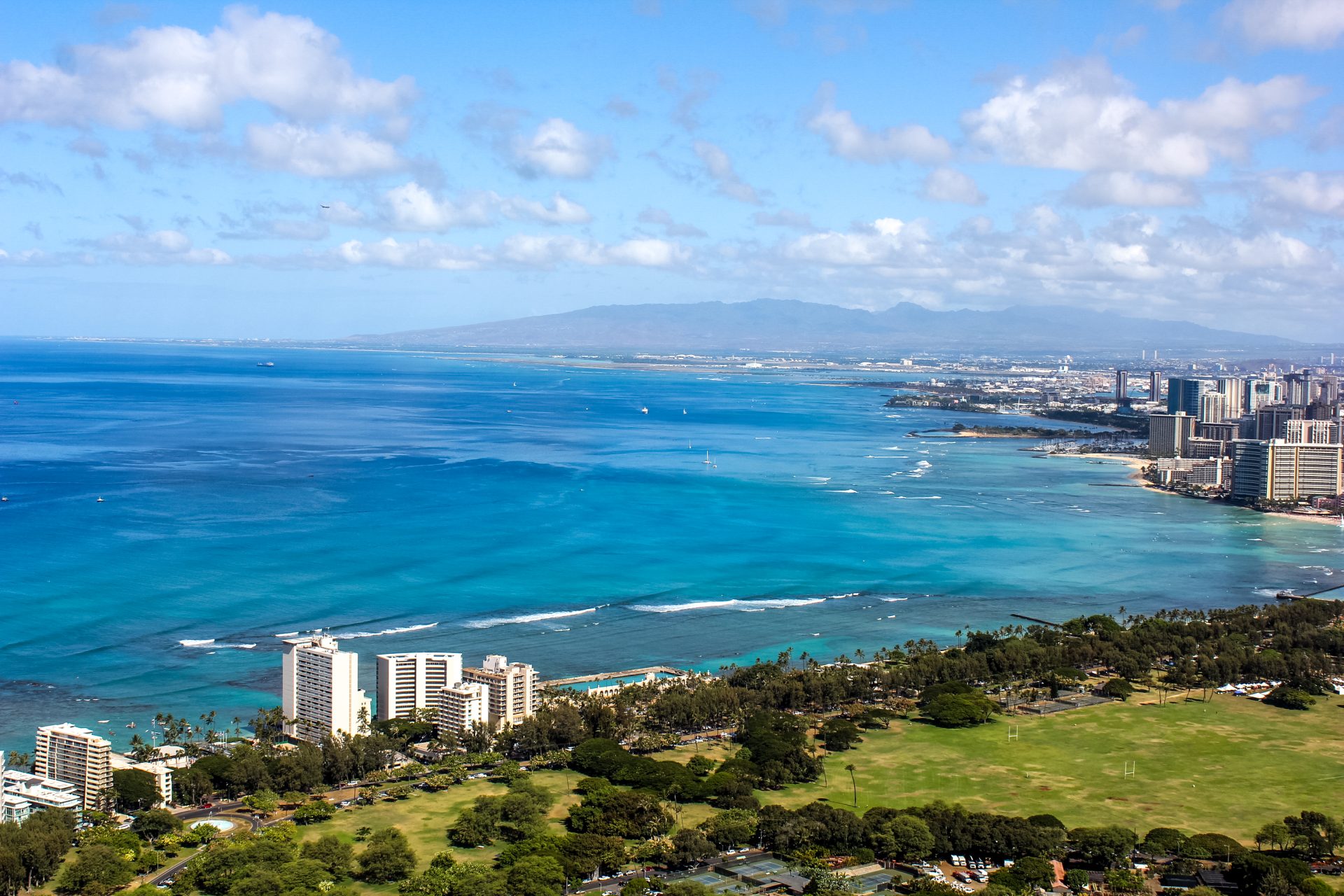 Waikiki beach from Diamond Head