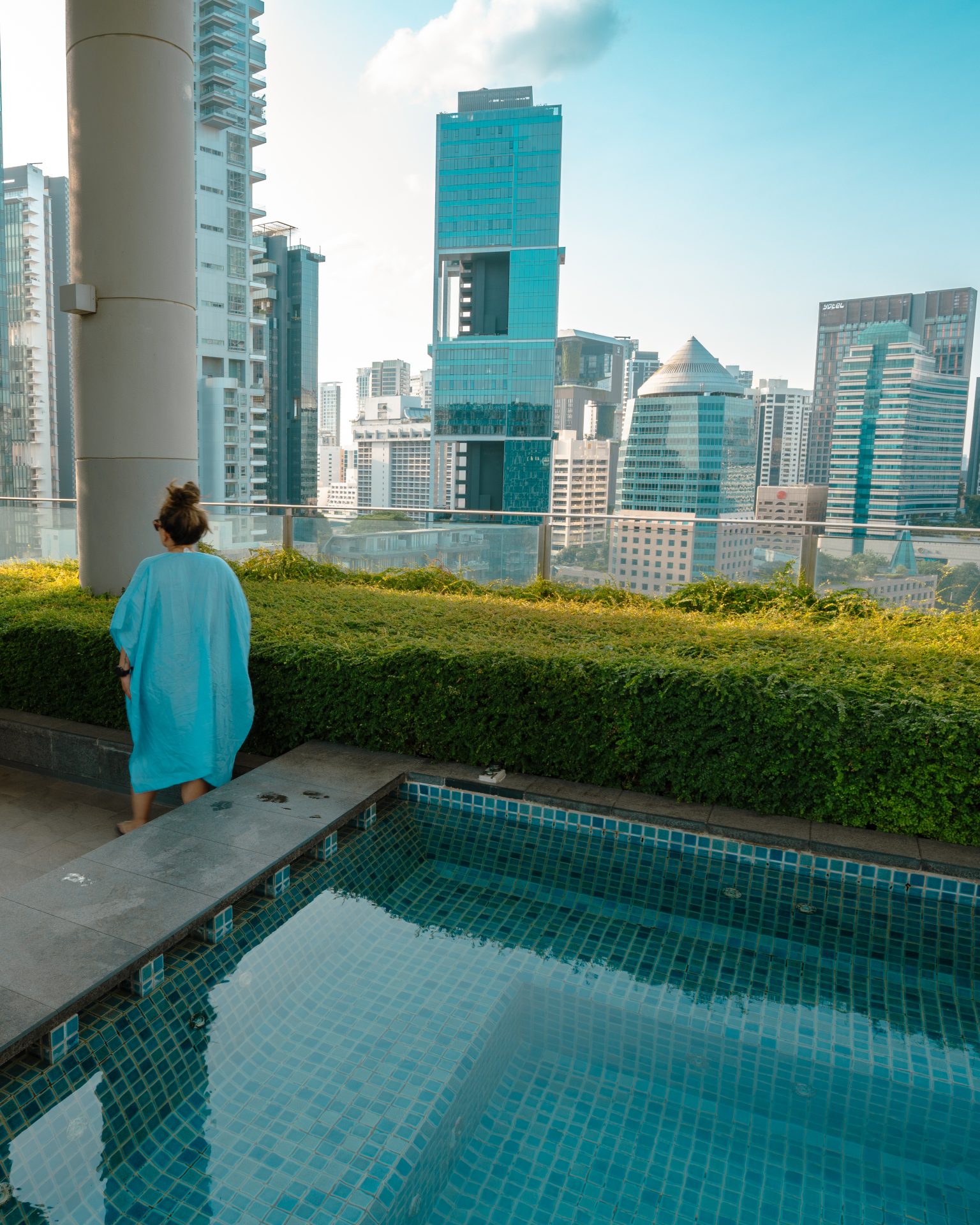 Pool at hotel in Singapore