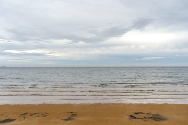 Photo of the ocean from a beach