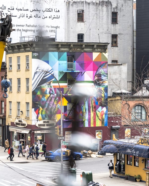 Shot of a street corner in New York City