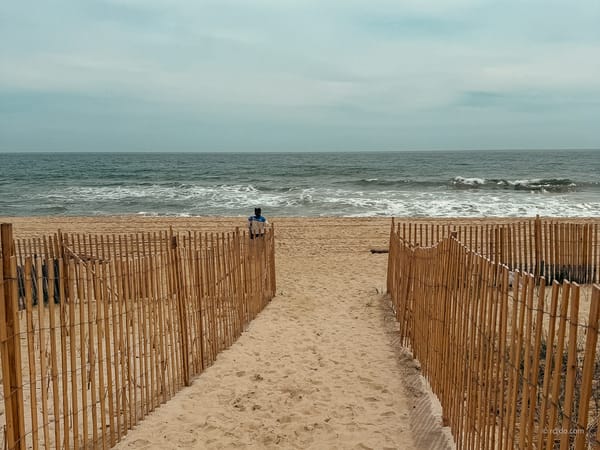 A path to a beach in Montauk, NY